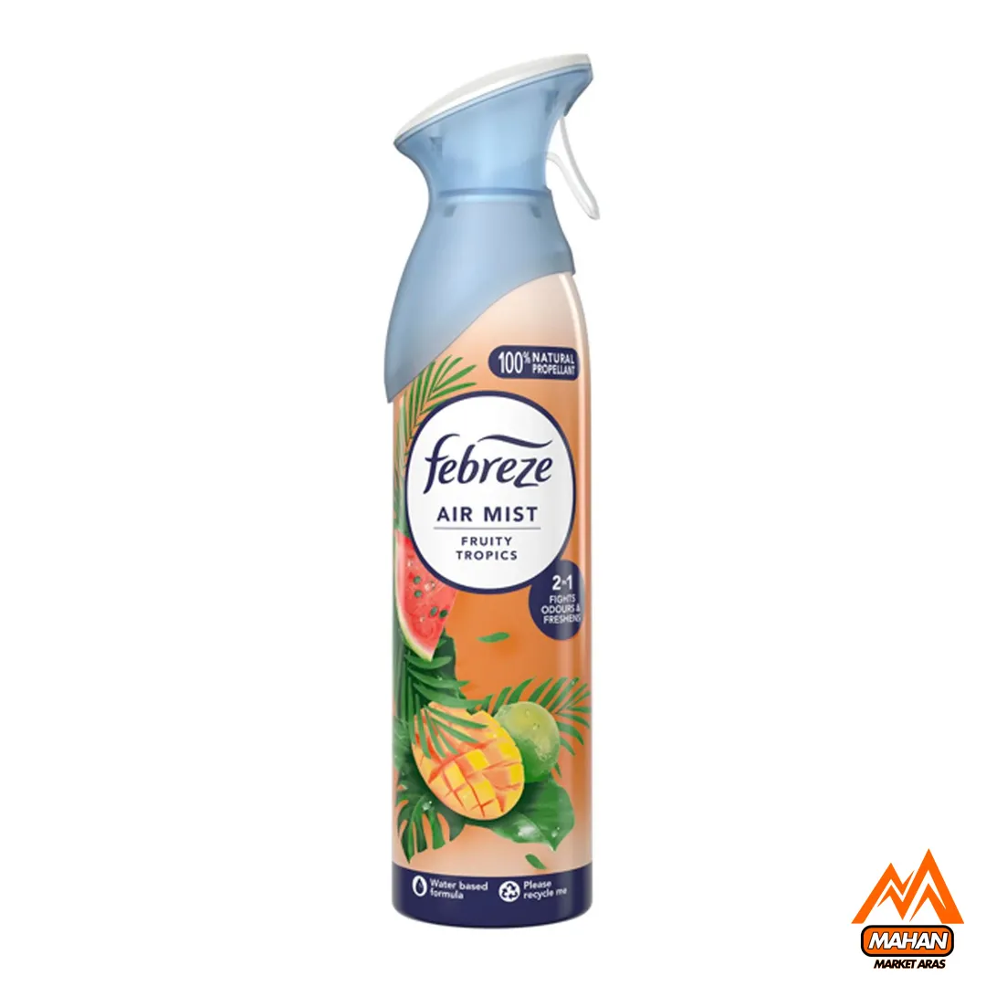 خوشبوکننده هوا میوههای گرمسیری فبرز Febreze حجم 185 میل، رایحه شاداب میوههای گرمسیری. حذف بوی بد، مناسب خانه و ماشین با ماندگاری بالا!