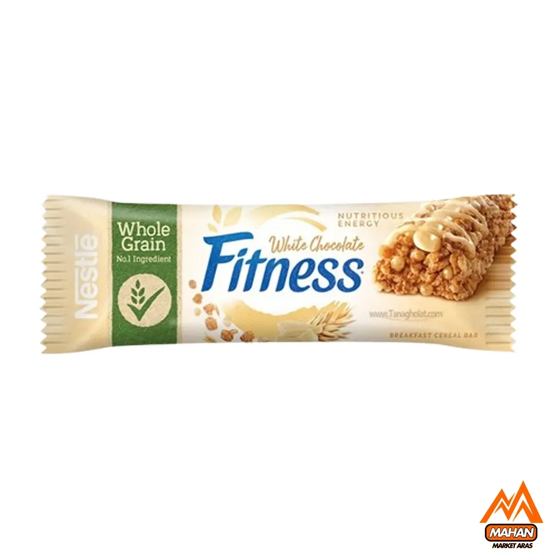 شکلات بار رژیمی با طعم شکلات سفید فیتنس نستله Nestle حجم 22.5 گرم مدل Nestle Fitness White Chocolate Cereal Bars 22.5gr