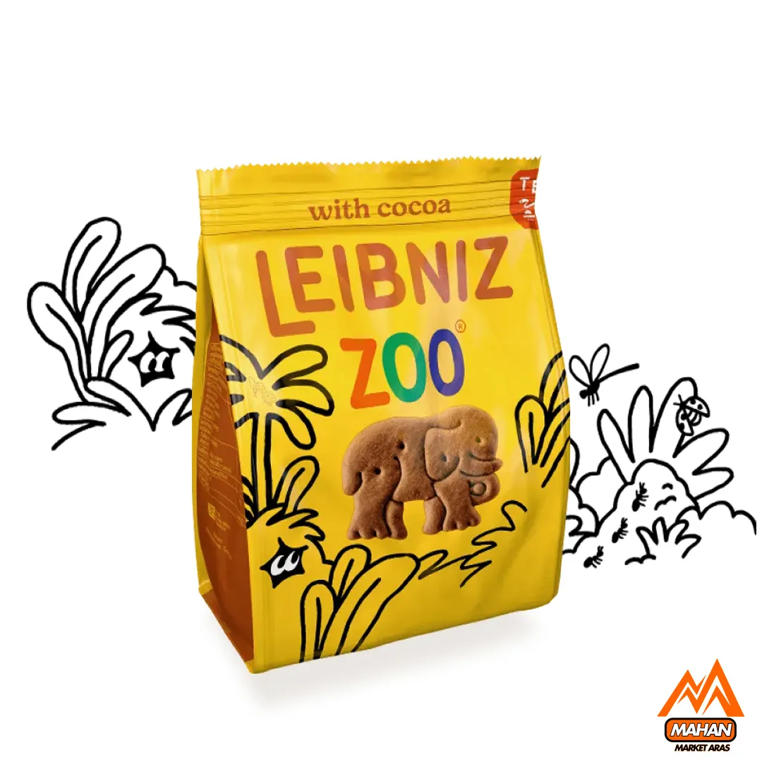 بیسکویت لیبنیز Leibniz مدل باغ وحش با طعم کاکائویی 125 گرمی Leibniz Zoo Cocoa 125gr