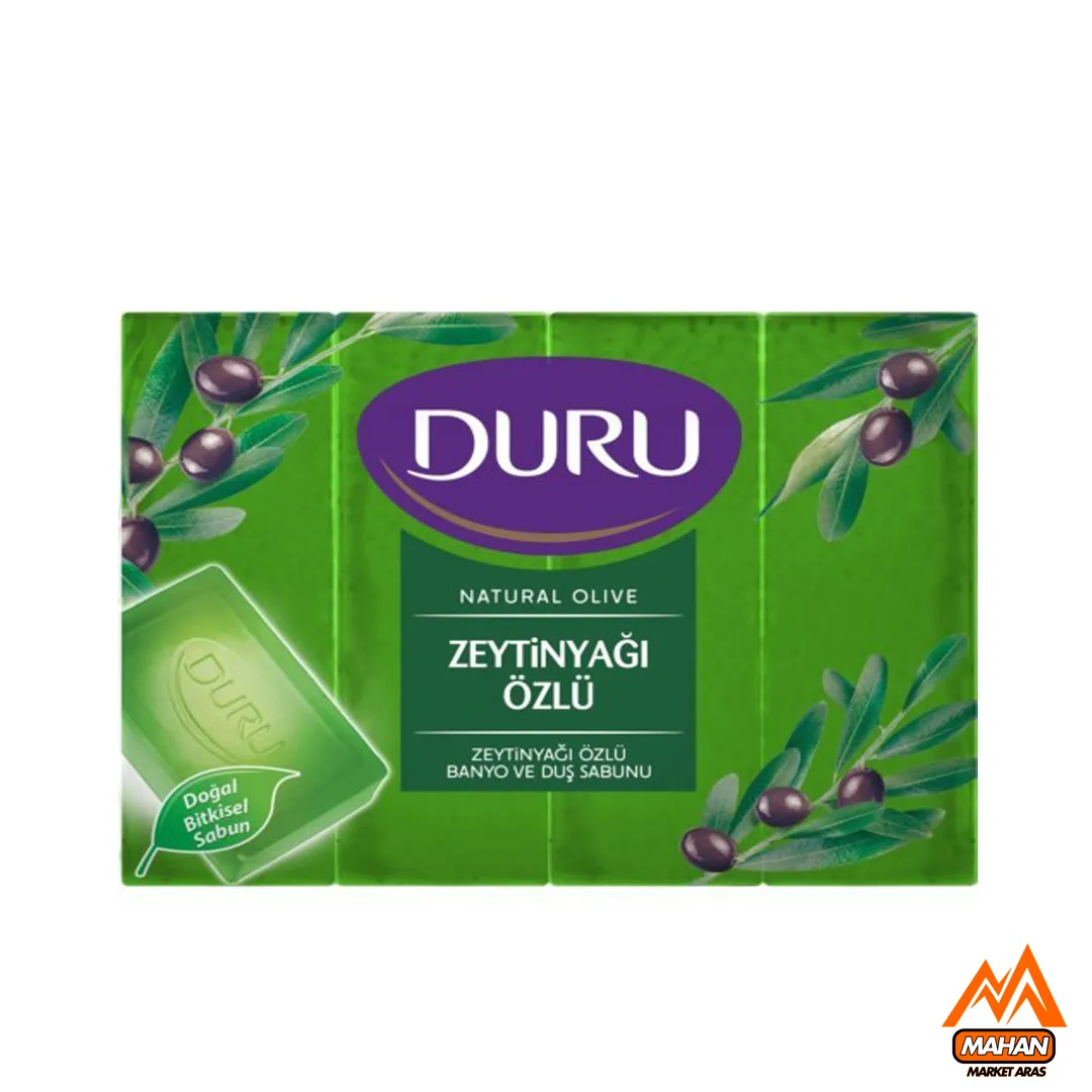 صابون شفاف دورو DURU مدل Zeytinyağı Özlü با روغن زیتون بسته 4 عددی 600 گرم Duru Zeytinyağı Özlü Duş Sabunu 4x150 600gr
