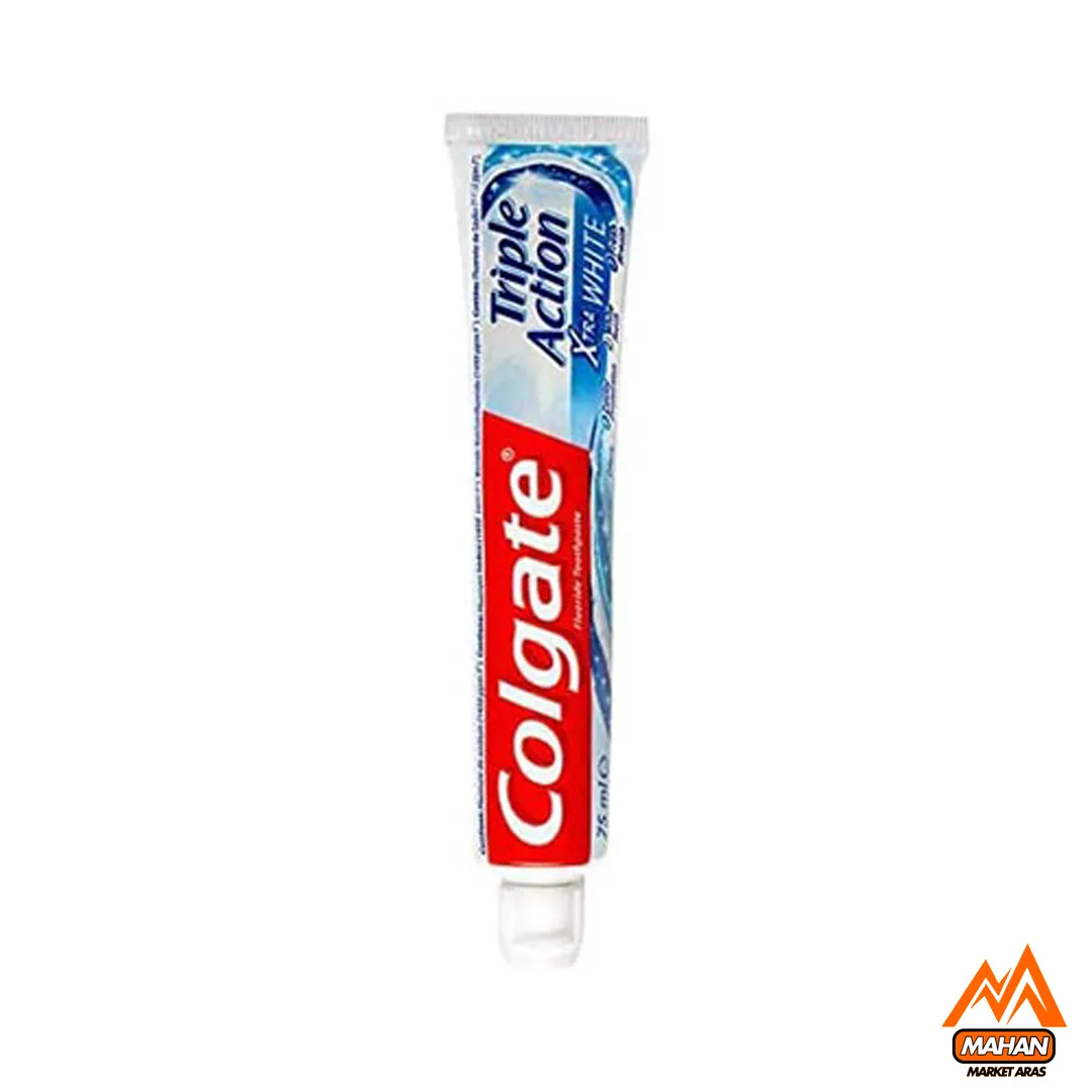 خمیردندان سفید کننده کلگیت Colgate مدل Xtra White حجم ۷۵ میل Colgate Triple Action Xtra White Toothpaste 75ml - تصویر 2