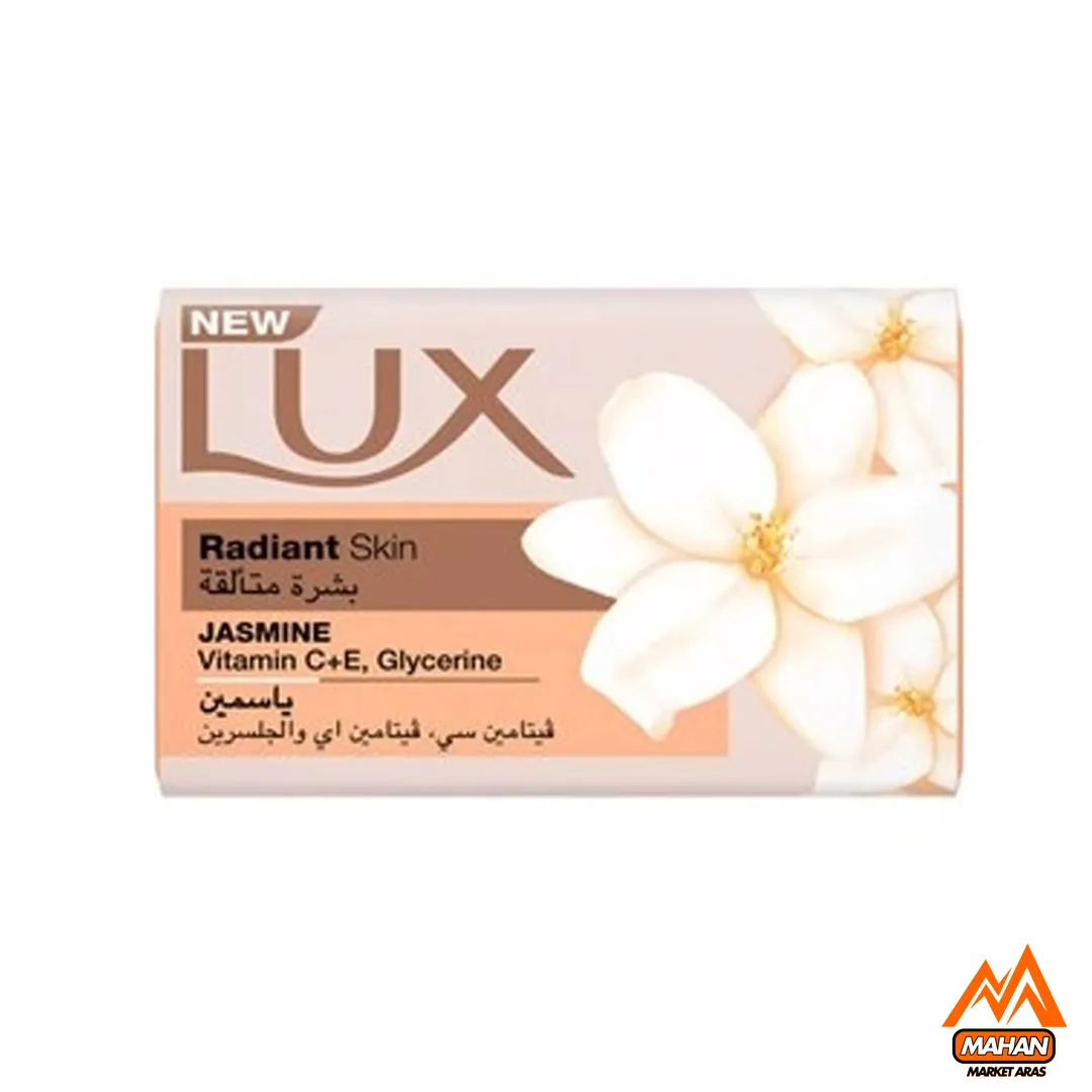 صابون لوکس Lux مدل Radiant Skin Jasmine رایحه گل یاس بسته 6 عددی 1020 گرم Lux Radiant Skin Jasmine Vitamin C And E Glycerinr Soap Bar 6x170 1020gr - Image 2