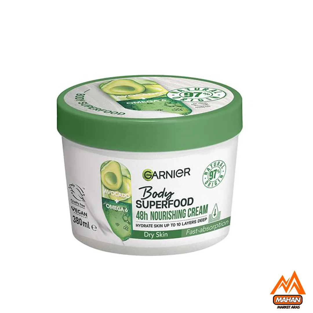 کرم بدن گارنیر, کرم آبرسان Superfood, کرم بدن آووکادو, کرم بدن امگا 6, کرم بدن 380 میل, کرم بدن پوست خشک و حساس ، کرم بدن گارنیر اصل, مرطوب کننده پوست خشک, کرم بدن وگان, محصولات مراقبت پوست گارنیر, کرم بدن بدون پارابن, خرید کرم بدن گارنیر, کرم بدن مغذی, کرم بدن با جذب سریع, کرم بدن برای پوست حساس, مرطوب کننده طبیعی پوست ، لوسیون بدن گارنیر, کرم مرطوب کننده آووکادو, کرم بدن طبیعی, مرطوب کننده پوست حساس, کرم بدن مغذی پوست, کرم بدن غیرچرب, لوسیون آبرسان پوست, کرم بدن وگان طبیعی, مرطوب کننده پوست خشک, کرم بدن با امگا 6