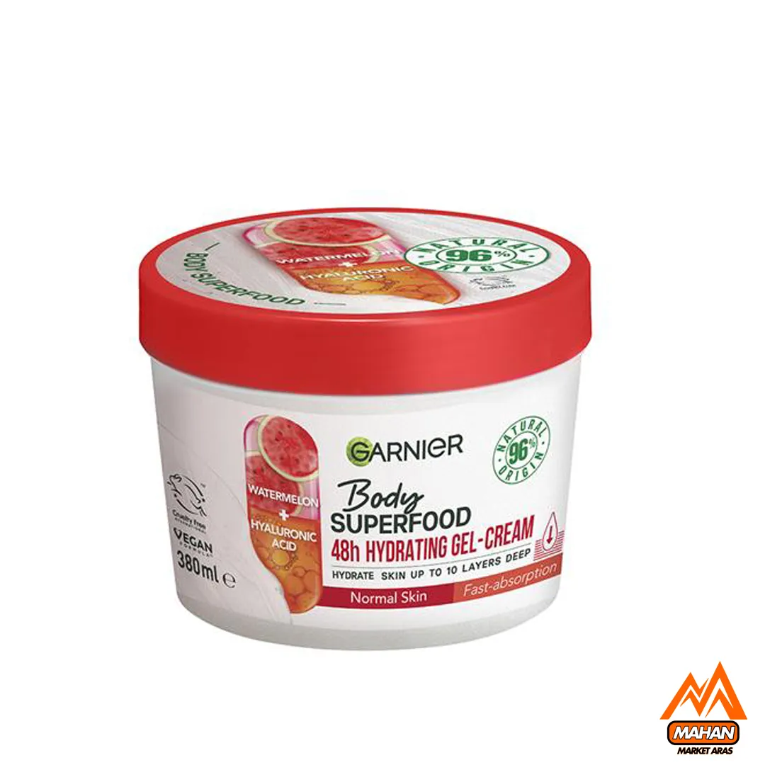 کرم بدن گارنیر, کرم آبرسان هندوانه, کرم مرطوب کننده هیالورونیک اسید, کرم بدن Superfood, کرم بدن انواع پوست, کرم بدن 380 میل ، کرم بدن گارنیر اصل, کرم آبرسان پوست حساس, کرم بدن وگان, محصولات مراقبت پوست گارنیر, کرم بدن بدون پارابن, خرید کرم بدن گارنیر, کرم بدن غیرچرب, کرم بدن با جذب سریع, کرم بدن شاداب کننده, کرم بدن با رایحه هندوانه ، کرم مرطوب کننده گارنیر, کرم بدن آبرسان طبیعی, کرم بدن هیالورونیک اسید, کرم مراقبت پوست, کرم بدن سبک, کرم آبرسان بدن, کرم بدن ضد خشکی, کرم بدن برای پوست حساس, کرم بدن مغذی, کرم بدن با عصاره هندوانه