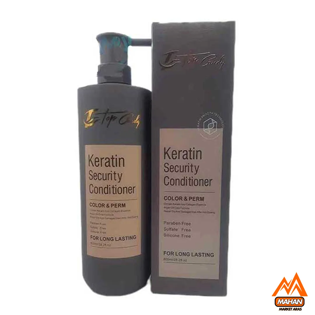 نرم کننده مو محافظ کراتینه تاپ کندی TOP CANDY حجم 800 میل Keratin security conditioner TOP CANDY 800 ML