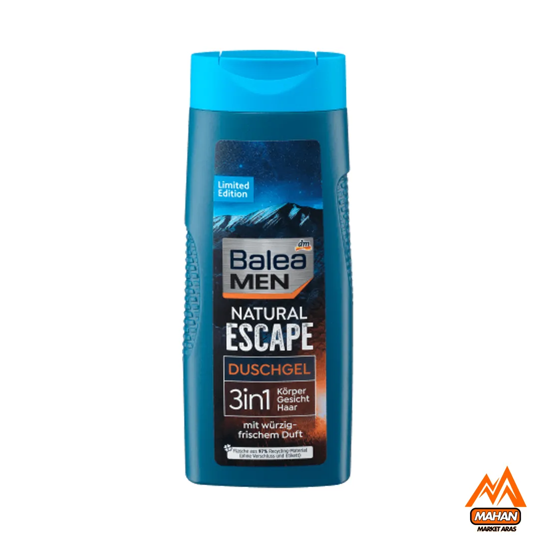 شامپو 3در1 باله آ شامپو سر و بدن Balea شامپو Natural Escape شامپو حجم 300 میل شامپو آبرسان طبیعی شامپو با عصاره گیاهی شامپو چندکاره شامپو باله آ اصل شامپو سر و بدن مردانه شامپو سر و بدن زنانه شامپو ضد خشکی شامپو با عصاره آلوئهورا شامپو مناسب پوست حساس شامپو با رایحه طبیعت شامپو تمیزکننده ملایم شامپو قابل استفاده روزانه شامپو نرمیدهنده پوست شامپو بدون سولفات شامپو برای کل بدن شامپو با عطر گیاهی شامپو آبرسان مو شامپو برای فعالیتهای روزمره شامپو اقتصادی باله آ