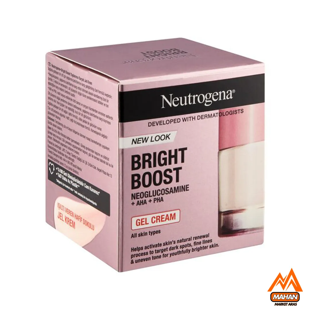 ژل کرم آبرسان ضد چروک و ضد لک برایت بوست نوتروژینا Neutrogena انواع پوست حجم 50 میل - تصویر 5