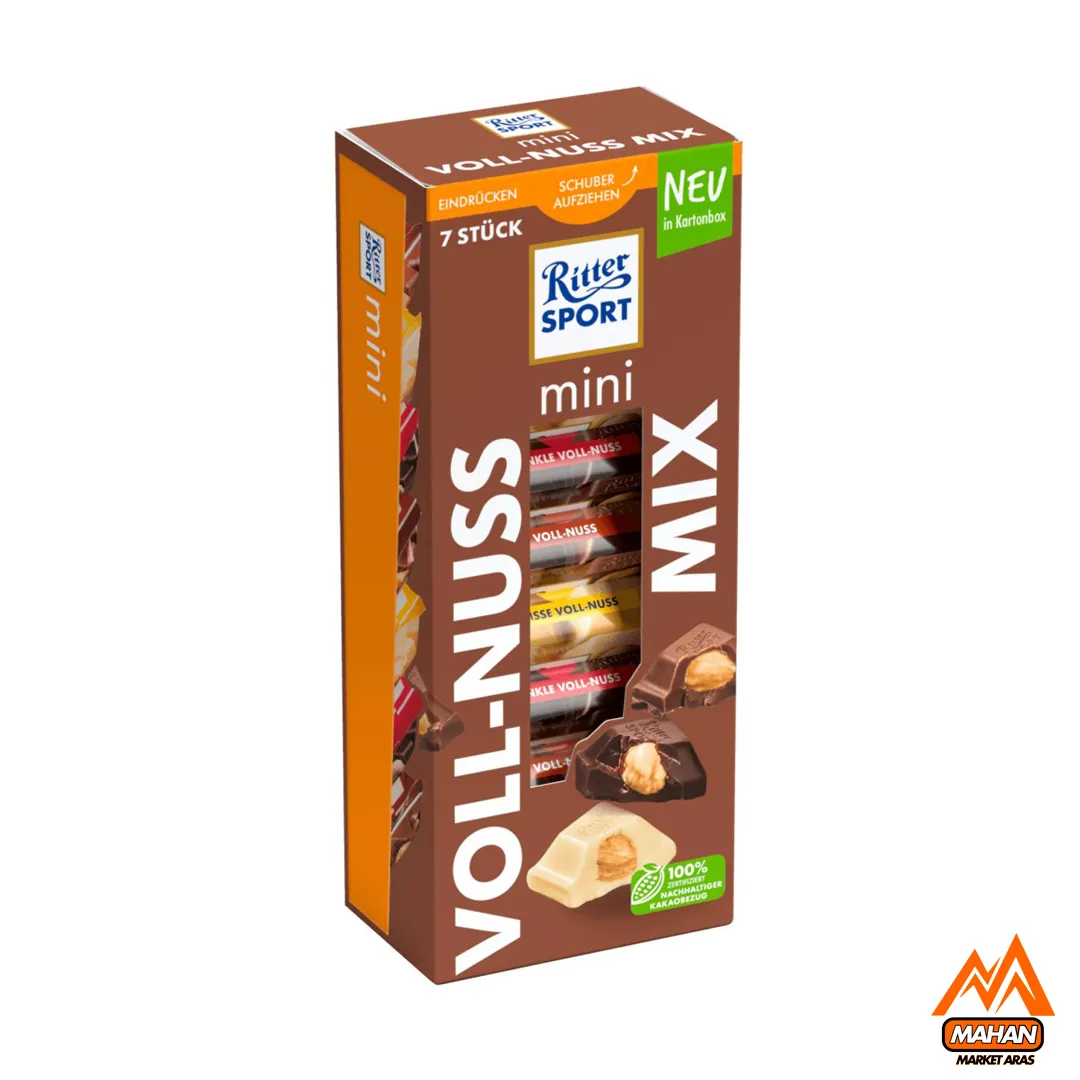 شکلات مینی آجیلی ریتر اسپرت Ritter Sport با 7 طعم مختلف 116 گرم - Image 2