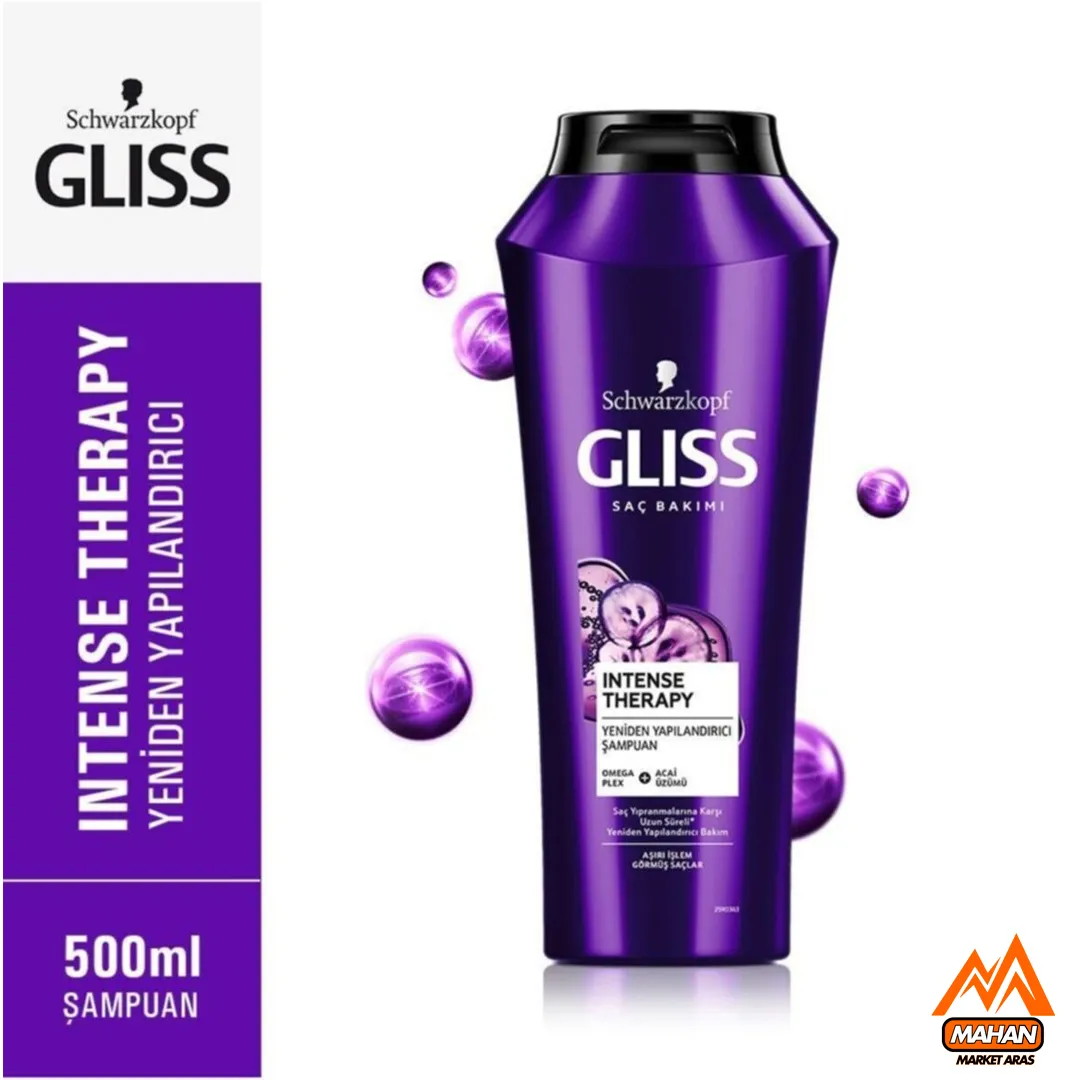 شامپو موی گلیس Gliss مدل INTENSE THERAPY حجم 500 میل مناسب برای موهای آسیبدیده و شکننده - Image 3