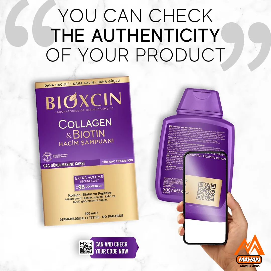شامپو ضد ریزش و حجم دهنده کلاژن و بیوتین بیوکسین BIOXCIN حجم 300 میل - Image 8