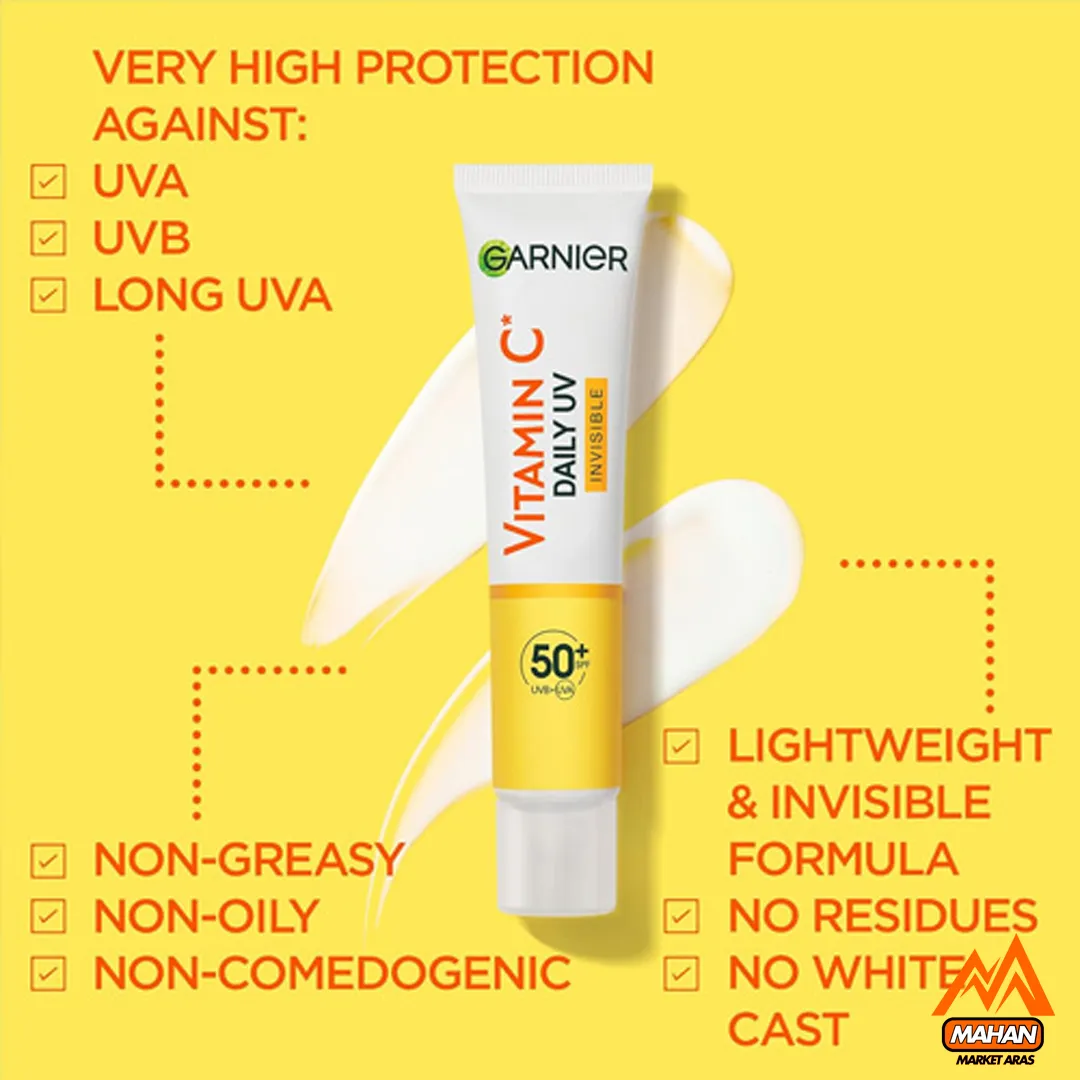 ضد آفتاب فلوئیدی ویتامین سی بی رنگ گارنیر Garnier با spf50 حجم 40 میل - Image 5