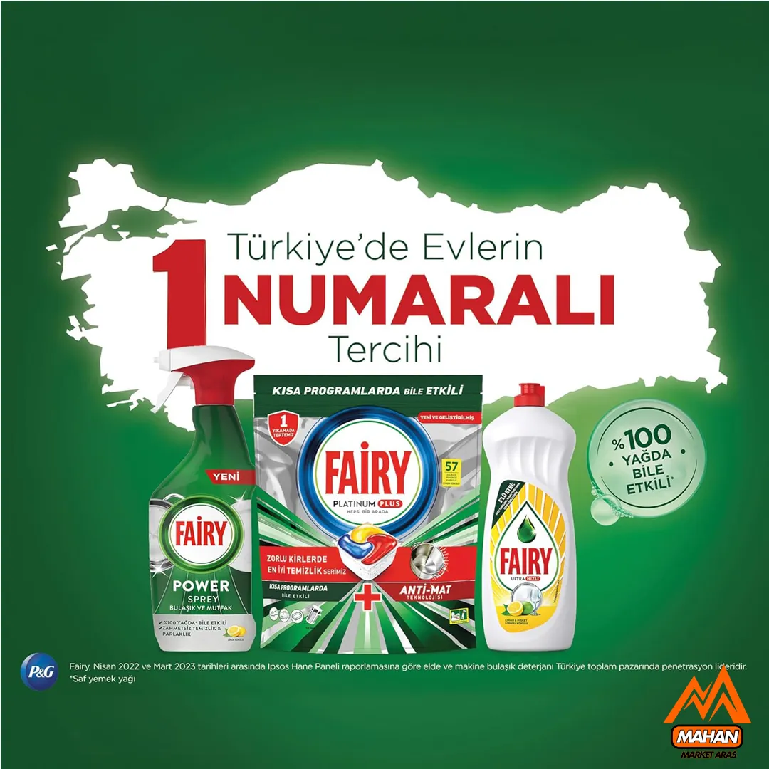 قرص ماشین ظرفشویی پلاتینیوم پلاس فیری FAIRY لیمویی 75 عددی - Image 2