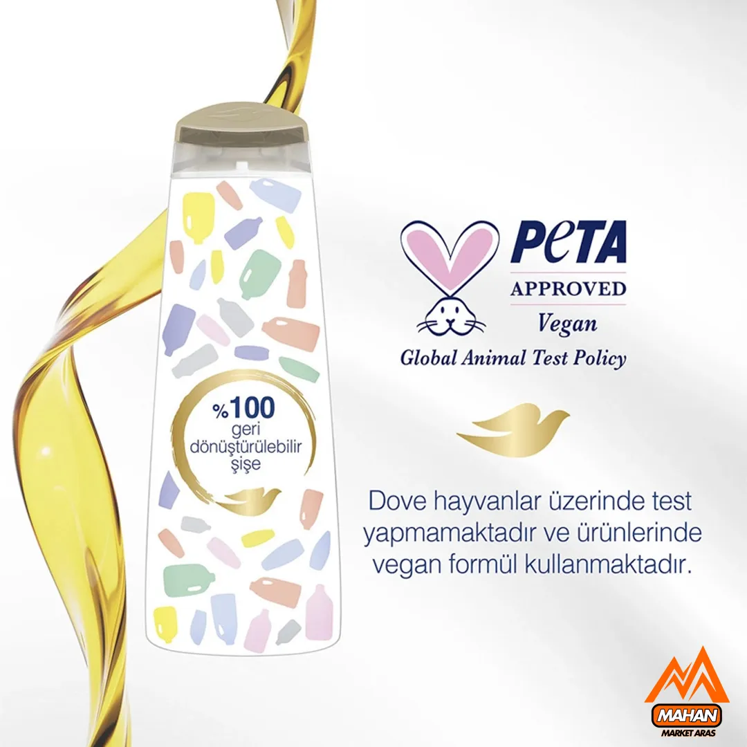 شامپو سر داو DOVE تقویت کننده مو حاوی روغن نارگیل حجم 400 میل Dove Hindistan Cevizi Gücü Şampuan 400 ml - تصویر 5