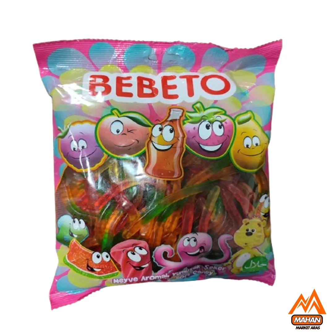 پاستیل ببتو ژله ای کرمی 1000 گرم Bebeto Worms Gelibon 1000gr