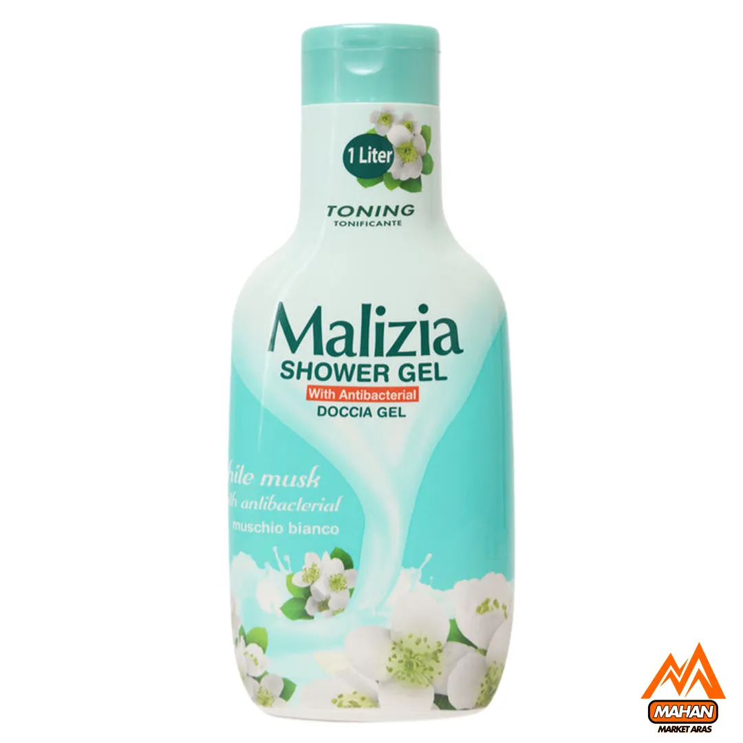شامپو بدن موشیو یک لیتری مالزیا MALIZIA SHOWER GEL WHITE MUSK