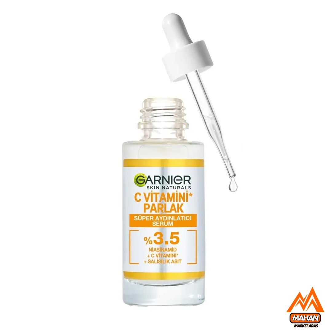 سرم ویتامین سی گارنیر، گارنیر ضد لک، سرم درخشان کننده گارنیر، Garnier Vitamin C Serum، سرم 30 میل ، ضد لک و روشن کننده، آبرسانی پوست، مراقبت از پوست، مناسب انواع پوست، کاهش لکهای تیره