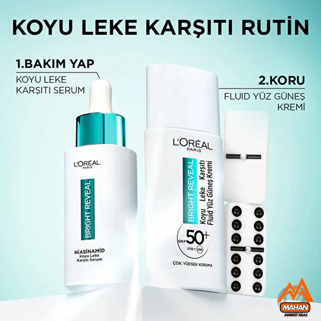 کرم ضد آفتاب و ضد لک و ضد جوش حاوی نیاسینامید لورال L'oreal مدل BRIGHT REVEAL با SPF50 حجم 50 میل - Image 2
