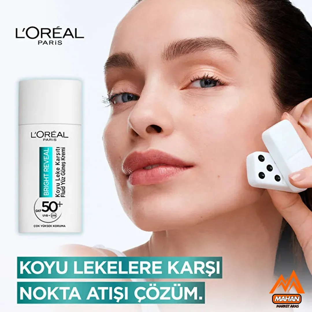 کرم ضد آفتاب و ضد لک و ضد جوش حاوی نیاسینامید لورال L'oreal مدل BRIGHT REVEAL با SPF50 حجم 50 میل - Image 4