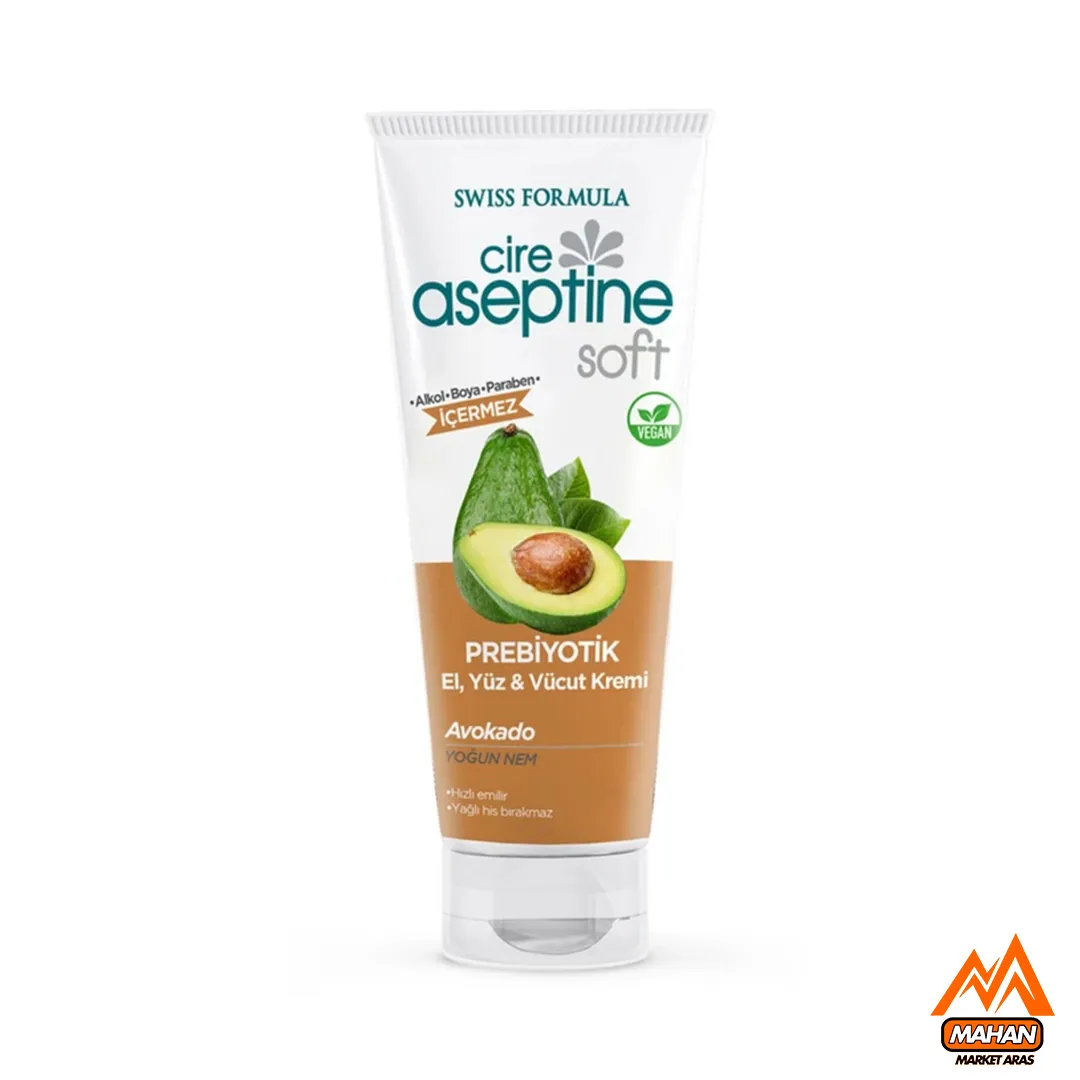 کرم مرطوب کننده سافت آسپتین حاوی عصاره آووکادو Cire Aspetine Avokado حجم 200 میل