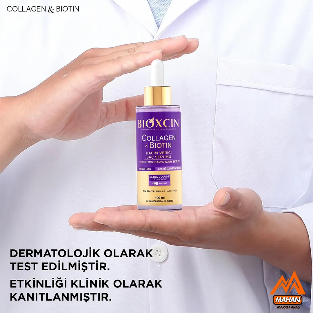 سرم حجم دهنده مو کلاژن بیوتین بیوکسین BIOXCIN حجم 100 میل - Image 3