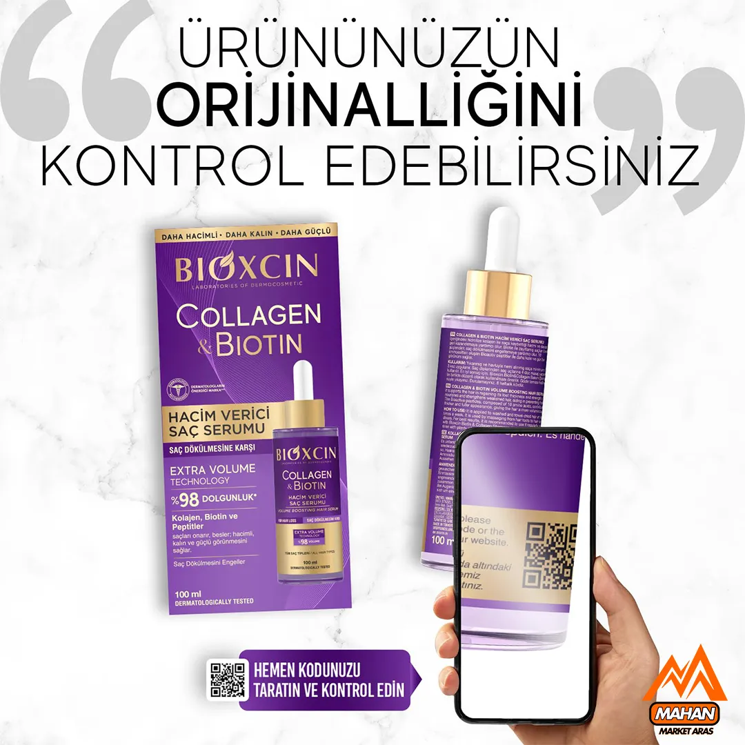 سرم حجم دهنده مو کلاژن بیوتین بیوکسین BIOXCIN حجم 100 میل - Image 4