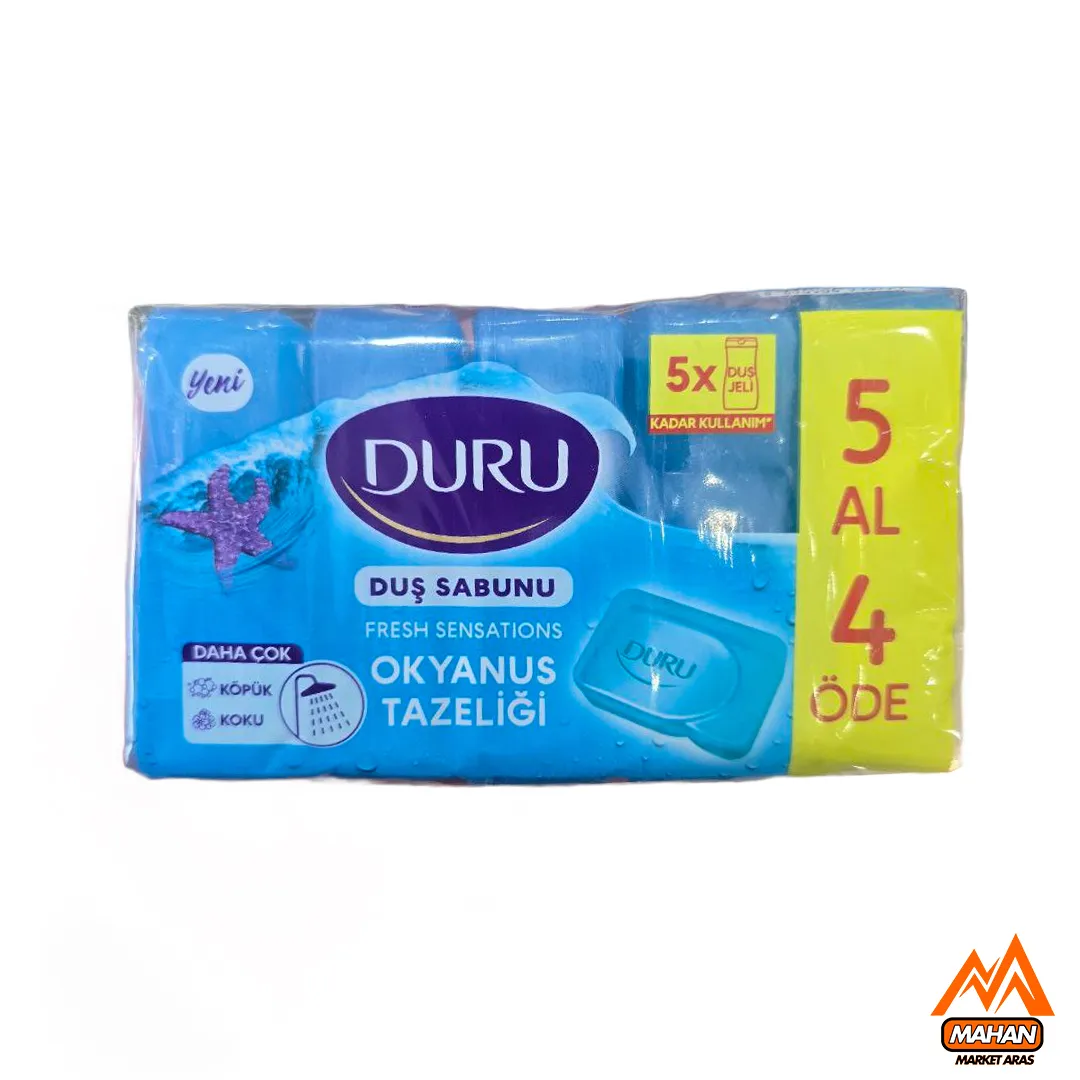 صابون حمام دورو DURU با رایحه اقیانوس مدل Fresh Ocean بسته 5 عددی