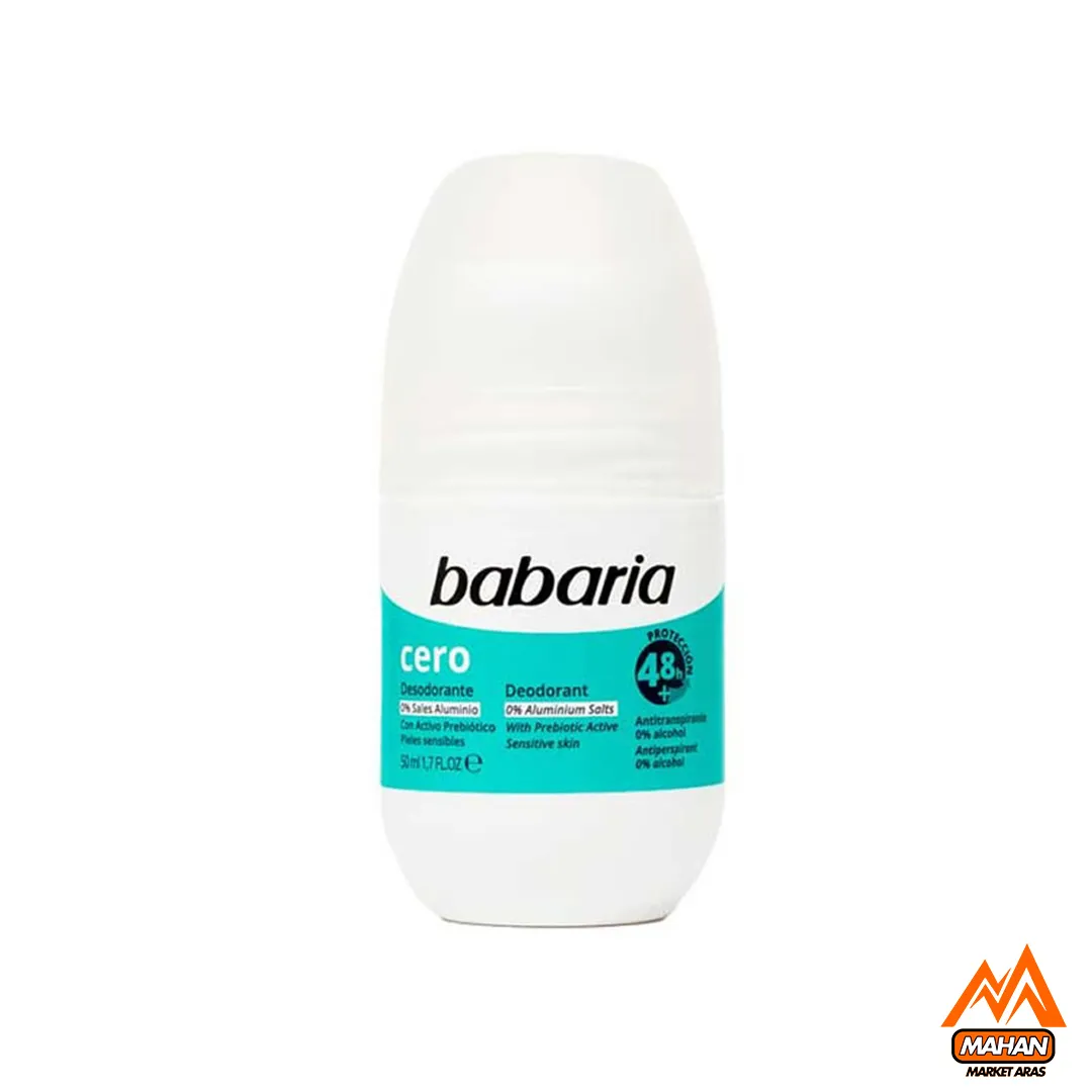 رول ضدتعریق 48 ساعته زیرو باباریا BABARIA مدل Zero حجم 50 میل